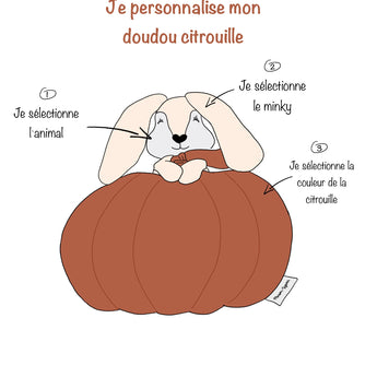 Doudou personnalisé - Edition Citrouille Automne