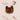 un attache tetine pour enfant chat de couleur chocolat