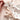 Le doudou renard en minky beige latte et petit coeur marron