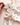 Le doudou renard en minky beige latte et petit coeur marron